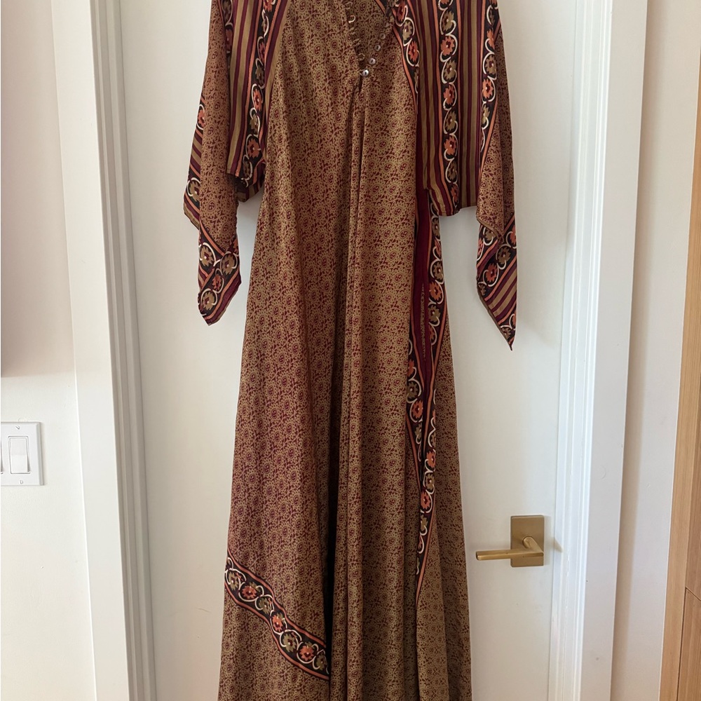 Little Baby Kitty Silk Sari Dress